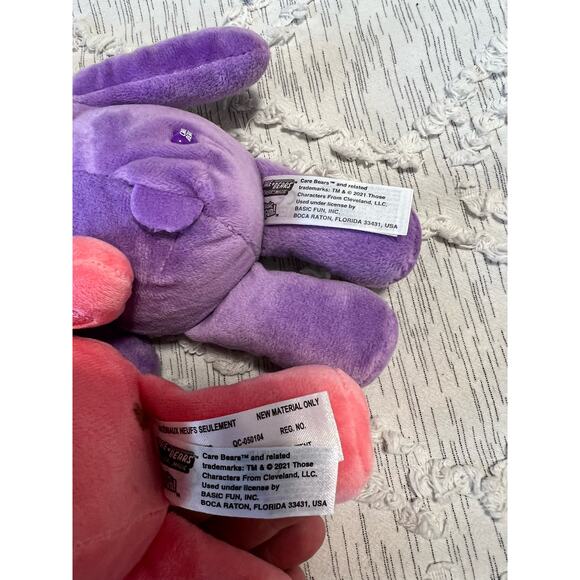 Care Bears Share Bear and Pink Love-a-Lot Bear 10" Stuffed Animal Plush Toy 2021 - Picture 4 of 4